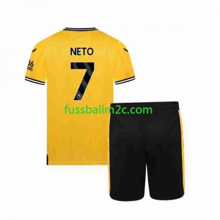 Fußballtrikots Wolverhampton Wanderers NETO 7 Kinder Heim Trikotsatz 2023-2024 Fußballtrikots Wolverhampton Wanderers NETO 7 Kinder Heim Trikotsatz 2023-2024